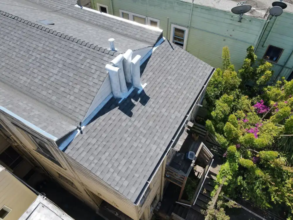 Roof maintenance work extending roof lifespan in San Francisco