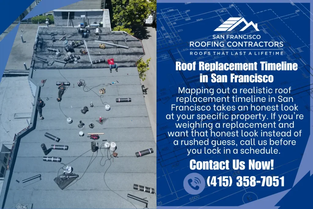 Roof replacement in progress